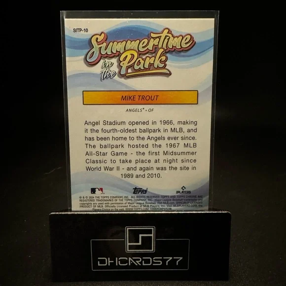 2024 Topps Chrome Mike Trout Summertime in the Park - Picture 2 of 2